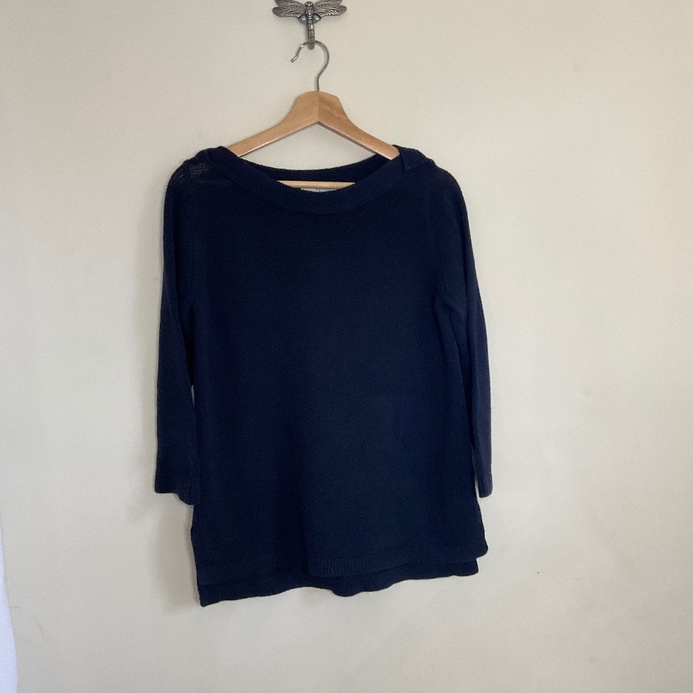Boden Navy US 10 Boat Neck 3/4 Sleeve Sweater